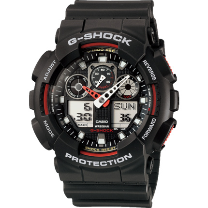 聚划算百亿补贴：CASIO 卡西欧 G-Shock系列 GA-100-1A4DR 男士石英手表