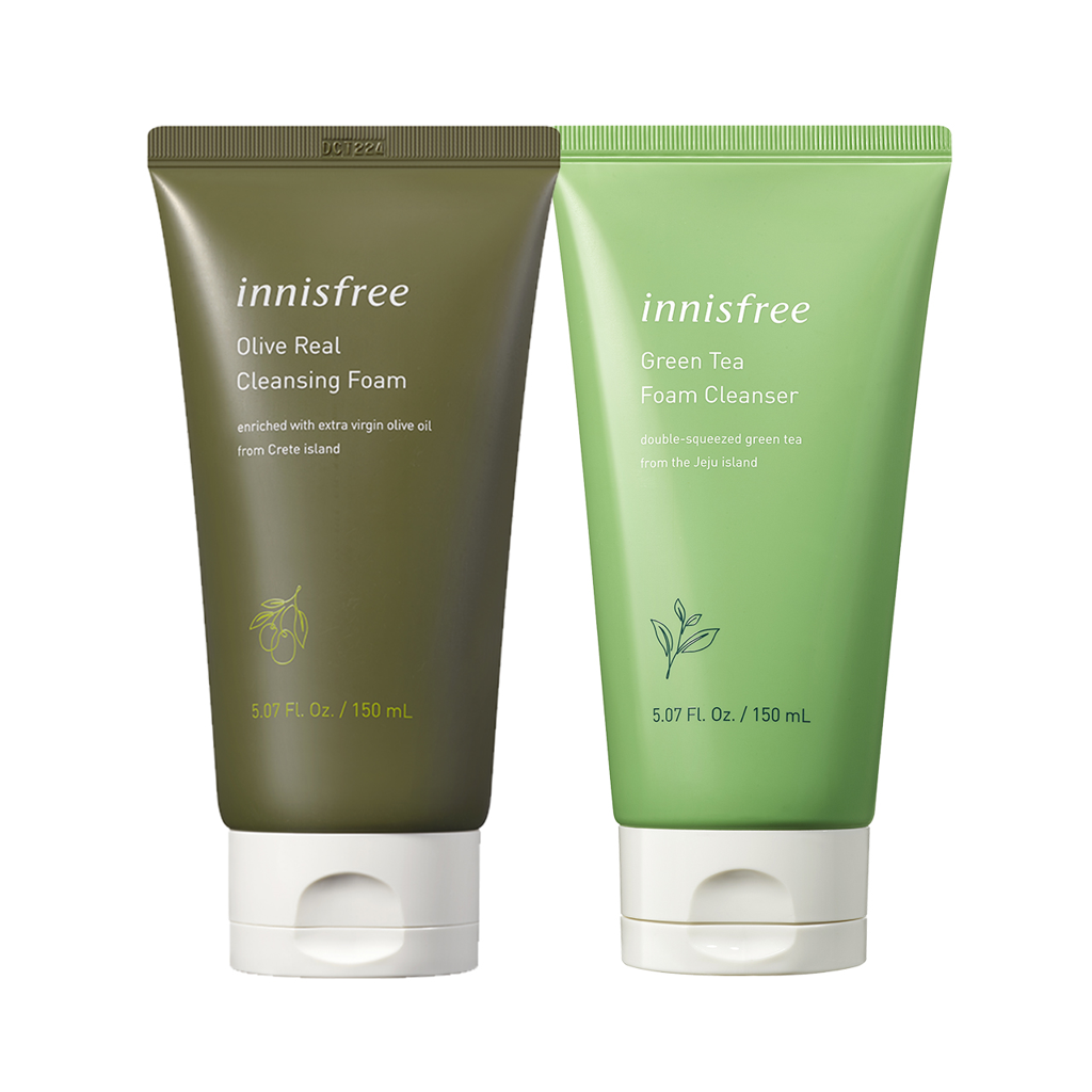 innisfree悦诗风吟绿茶橄榄洁面套装