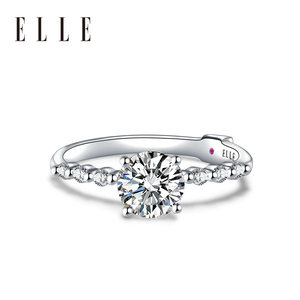 法国 Elle 1克拉莫桑石戒指 比钻石更闪耀