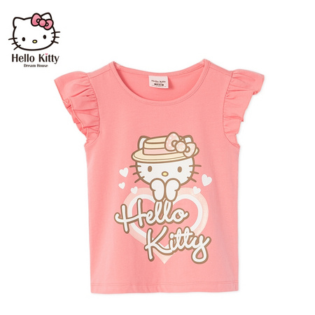 聚划算百亿补贴：Hello Kitty 凯蒂猫 女童洋气短袖上衣