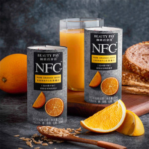 颜值 100%NFC 鲜果冷压榨 无糖橙汁/果蔬汁 195ml*6瓶 一滴水都不加