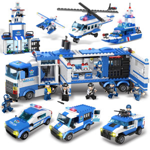 倍奇 经典城市警察系列积木玩具 全套8款 兼容乐高