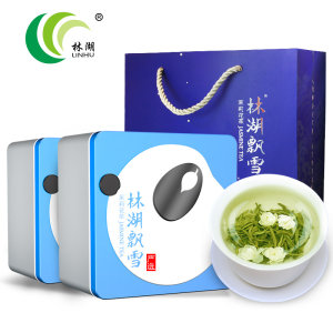 林湖飘雪 特级严选 浓香型 川派茉莉花茶 4g*25袋*2盒 58元包邮