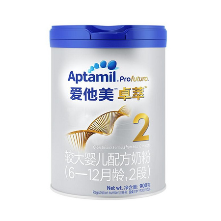 88VIP：Aptamil 爱他美 卓萃 2段 婴幼儿奶粉 中文版 900g *2件
