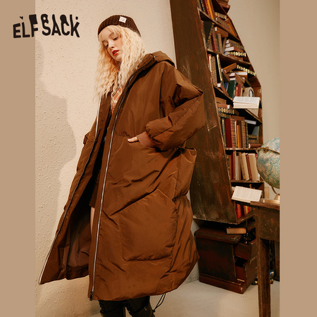 双11预售：ELF SACK 妖精的口袋 1041_AL5006A 亮面宽松羽绒服
