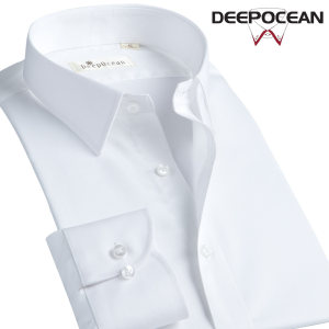 日本 深海 DeepOcean 高支丝光棉 春秋款 男修身长袖衬衫