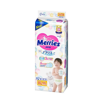 双11预售、历史低价：Merries 妙而舒 通用纸尿裤 XL44片*6包