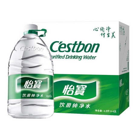 怡宝 饮用水 4.5L*4桶 *6件