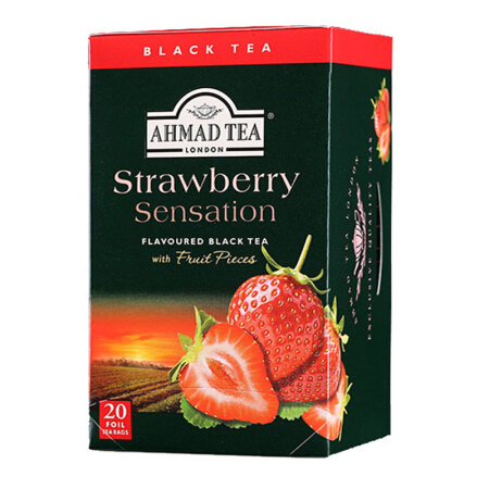 AHMAD TEA 亚曼 英式果味红茶袋泡茶 草莓味 2g*20包 *3件