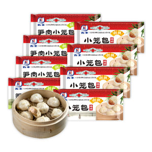 五丰冷食 杭州灌汤小笼包 猪肉+笋肉 280g*8袋 共96只