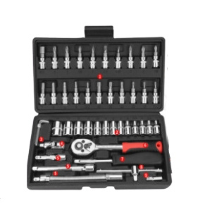 GREENER 绿林工具 万能套筒扳手工具套装 46件