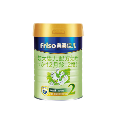 京东PLUS会员：Friso 美素佳儿 金装 婴幼儿配方奶粉 2段 900g *3件