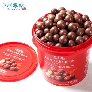 卜珂 纯可可麦丽素 朱古力 怀旧零食 520g/桶