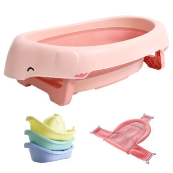 京东PLUS会员：rikang 日康 婴儿洗澡盆 带浴网浮水婴儿玩具3只 *2件