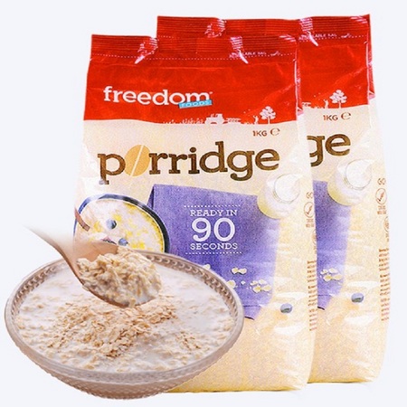88VIP：freedom FOODS 无糖麦片免煮即食燕麦片 1kg*2袋 *2件
