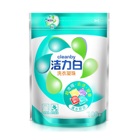洁力白 洗衣凝珠球 100颗