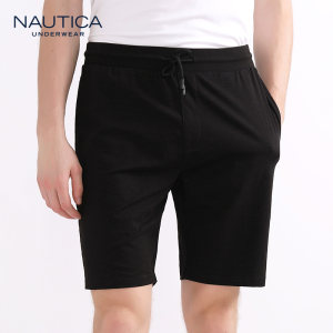 美国 Nautica 诺帝卡 男士棉氨竹节棉 居家休闲短裤