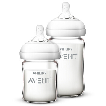 有券的上：AVENT 新安怡 婴儿玻璃奶瓶 125ml+240ml *2件