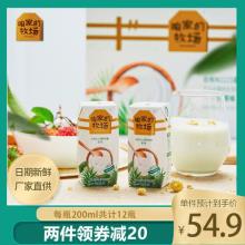 君乐宝 咱家的牧场 原味酸奶 200g*12盒