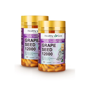 澳洲原产 Healthy Care 葡萄籽粉胶囊 180粒*2瓶 美白淡斑 119元甜蜜价