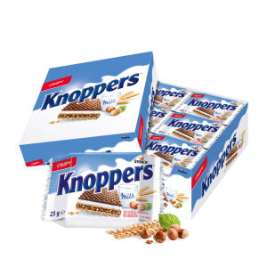 德国进口 knoppers 榛子巧克力 5层夹心威化饼干 24包 600g