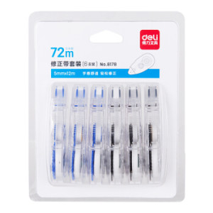 deli 得力 8178 改正带 6个装 12m *6件 +凑单品