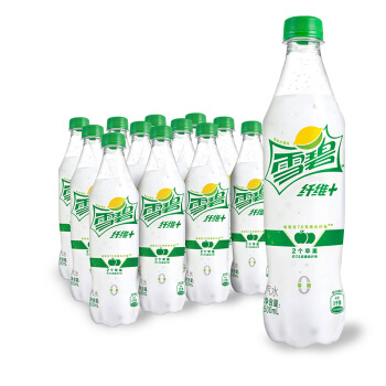 湖南福利：Sprite 雪碧 纤维+ 柠檬味 无糖零卡汽水 500ml*12瓶