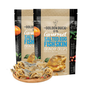 新加坡特产 The Golden Duck 金鸭 咸蛋黄鱼皮 125g*2件