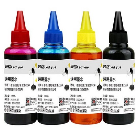Led yue 领岳 4色墨水套装 100ml 打印机通用（送1瓶黑色）