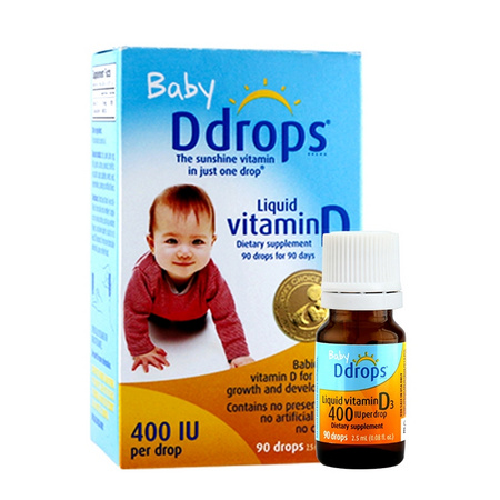 88VIP：Ddrops 婴儿维生素D3滴剂 400IU 90滴