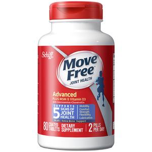 美产 维骨力 Move Free氨基葡萄糖软骨素 MSM加强版蓝瓶 80粒