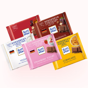 德国进口 瑞特斯波德 什锦巧克力 100g*5块 18种缤纷口味