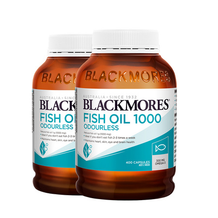 88VIP：Blackmores 澳佳宝 omega-3 无腥味深海鱼油 400粒*2瓶