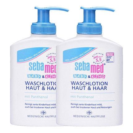 99大促：sebamed 施巴 婴儿洗发水沐浴露二合一 200ml*2个