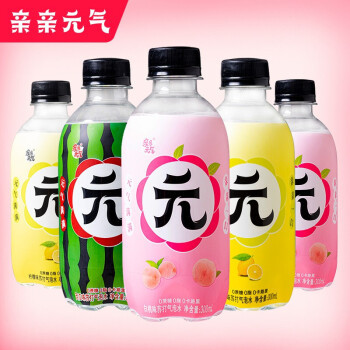 京东PLUS会员：亲亲元气 无糖苏打汽泡水 300ML*12瓶 *2件