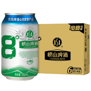 青岛崂山啤酒 8度啤酒 330mL*24听