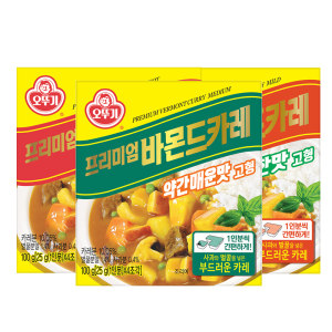 韩国进口 不倒翁 家用咖喱块 100g*4盒 3口味组合
