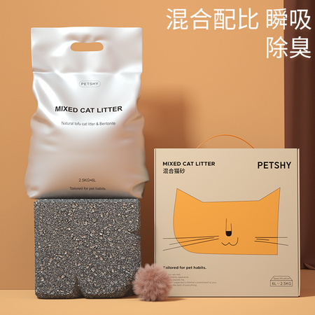 petshy 天然豆腐猫砂混合型 原味6L