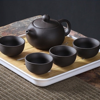 澜扬 陶瓷茶具套装 茶壶*1+茶杯*4+茶盘*1