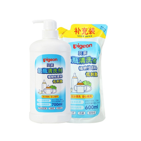 88VIP：Pigeon 贝亲 PL156 奶瓶清洗剂套装 700ml+600ml