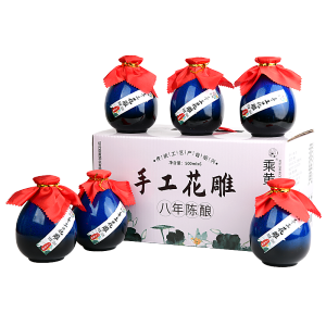 天猫超市 正宗浙江绍兴黄酒 八年陈花雕酒 500ml*6瓶 74元盛典价