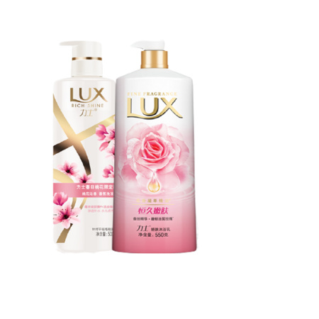 88VIP：LUX 力士 桃花沁香套装（ 洗发水500ml+沐浴露550g +100ml*2）