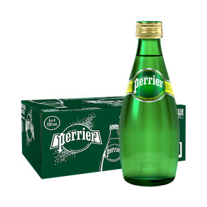 法国进口 巴黎水 Perrier 原味含气天然矿泉水 气泡水 330ML*24瓶