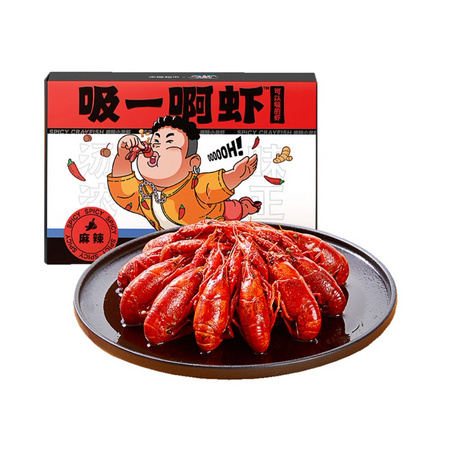 88VIP、直播专享：吸一啊虾 清水麻辣整虾 加热即食 750g